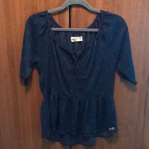 Hollister sheer dressy top XS